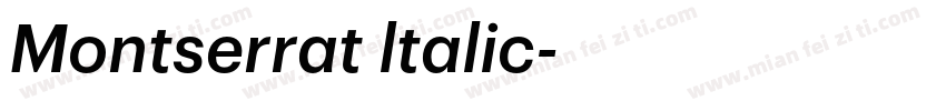 Montserrat ltalic字体转换